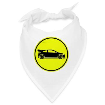 Auto Rennfahrer - Bandana - Weiß - Vorne