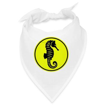 Seepferd tier - Bandana - Weiß - Vorne