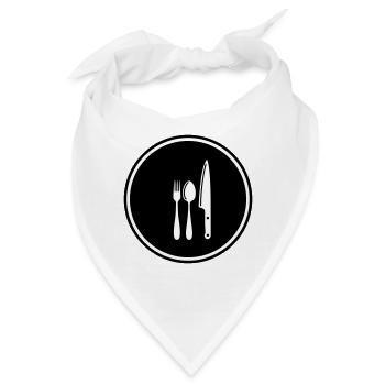 Gabel Besteck - Bandana - Weiß - Vorne
