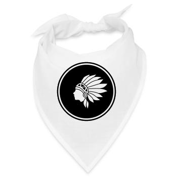 Indianer kopf - Bandana - Weiß - Vorne
