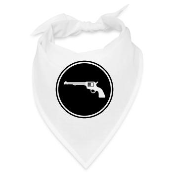 waffe pistole - Bandana - Weiß - Vorne
