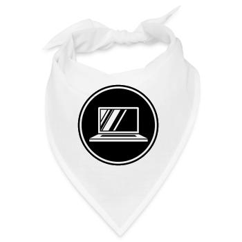 Laptop Symbol - Bandana - Weiß - Vorne