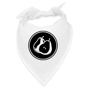 Birne Obst - Bandana - Weiß - Vorne