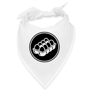 Eier symbol - Bandana - Weiß - Vorne