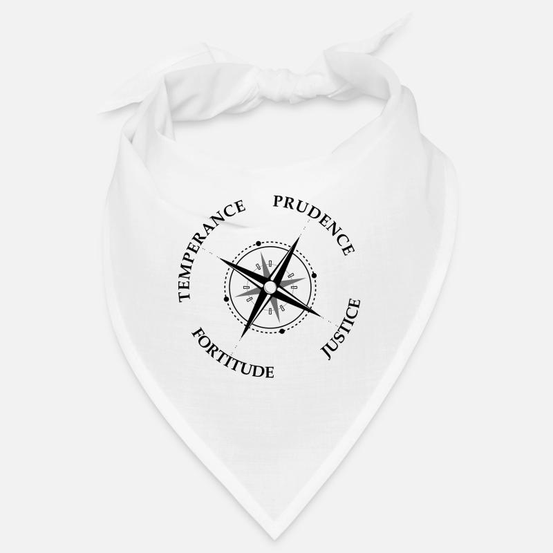 Vertus cardinales Stoïcisme Vertus cardinales - Bandana - blanc