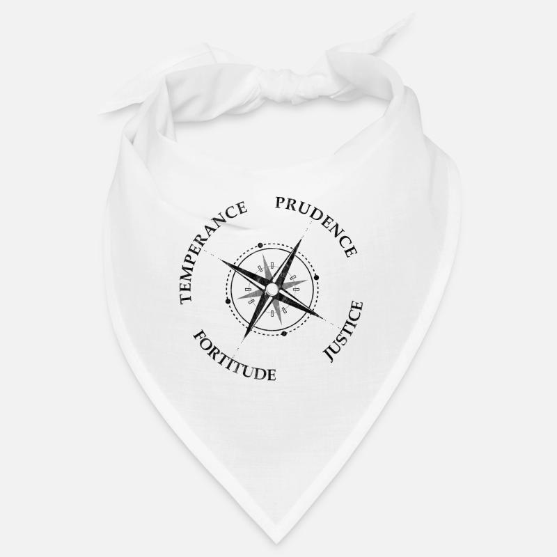 Vintage Cardinal Virtues Compass Cardinal Virtues Bandana