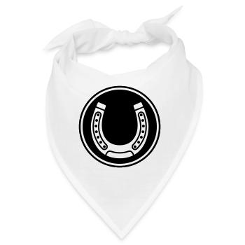 Hufeisen Symbol - Bandana - Weiß - Vorne