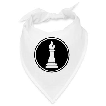 Schachfigur symbol - Bandana - Weiß - Vorne
