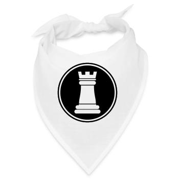 Schachfigur Turm - Bandana - Weiß - Vorne
