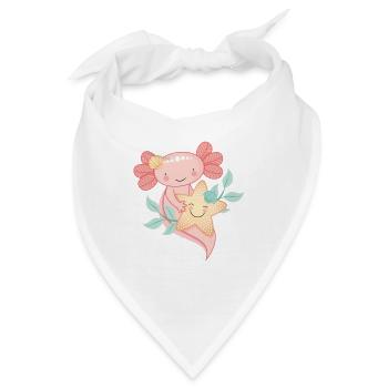 Axolotl mit Seestern - Bandana - Weiß - Vorne