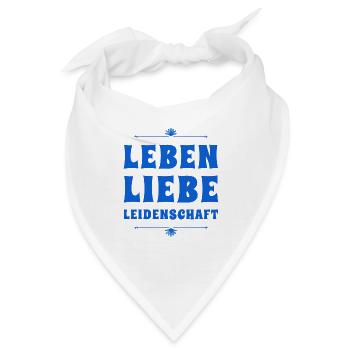 ich will ein leidenschaftliches Leben leben - Bandana - Weiß - Vorne