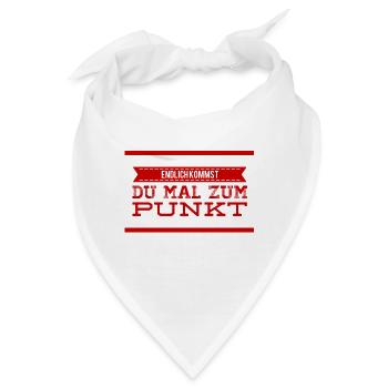 du redest zuviel - Bandana - Weiß - Vorne