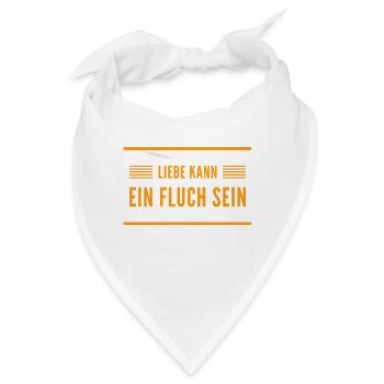 Liebe kann ein Fluch sein - Bandana - Weiß - Vorne
