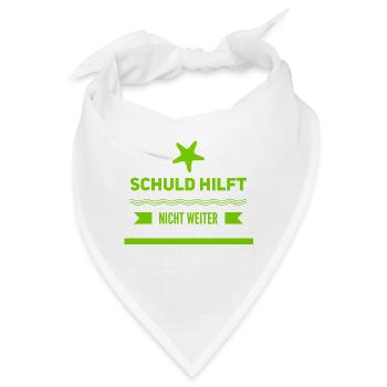 Schuld hilft nicht weiter - Bandana - Weiß - Vorne