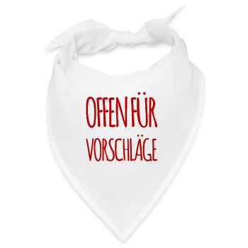 hat jemand Ideen? - Bandana - Weiß - Vorne