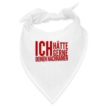 ich will dich heiraten - Bandana - Weiß - Vorne