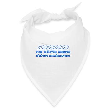 dich will ich heiraten - Bandana - Weiß - Vorne