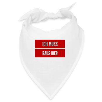 ich halte es nicht mehr aus - Bandana - Weiß - Vorne