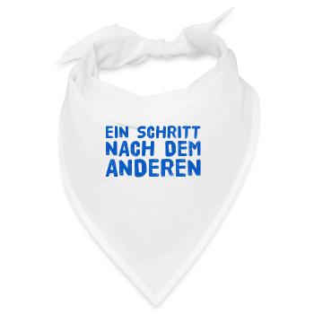 einen Schritt nach dem anderen - Bandana - Weiß - Vorne