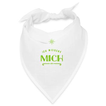 ich sage nein - Bandana - Weiß - Vorne