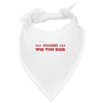 hauen wir ab - Bandana - Weiß - Vorne