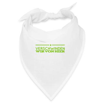 hauen wir endlich ab - Bandana - Weiß - Vorne