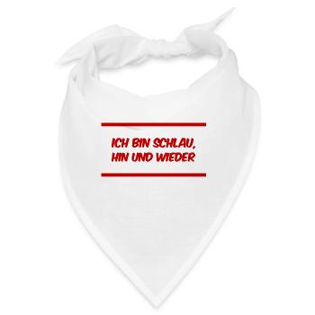 ab und zu bin ich intelligent - Bandana - Weiß - Vorne
