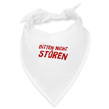 bitte nicht stören - Bandana - Weiß - Vorne