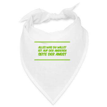 die Angst kennt den Weg - Bandana - Weiß - Vorne