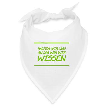 halten wir uns an die Fakten - Bandana - Weiß - Vorne