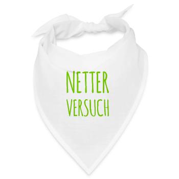 netter Versuch - Bandana - Weiß - Vorne