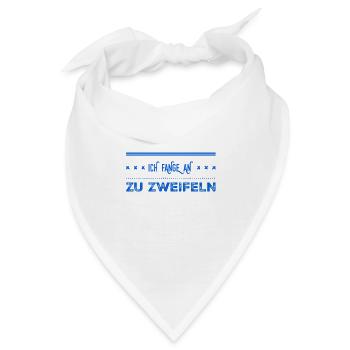 das Misstrauen wächst - Bandana - Weiß - Vorne