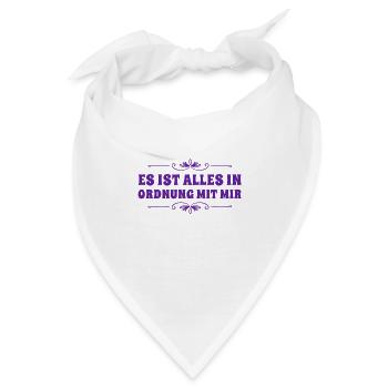 es ist alles ok - Bandana - Weiß - Vorne