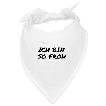 glücklich - Bandana - Weiß - Vorne