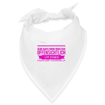augenscheinlich ein Fehler - Bandana - Weiß - Vorne