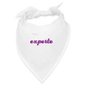 so sieht ein Experte aus - Bandana - Weiß - Vorne