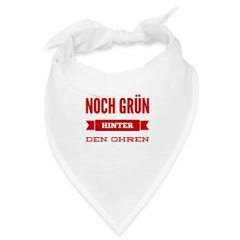 grün hinter den Ohren - Bandana - Weiß - Vorne