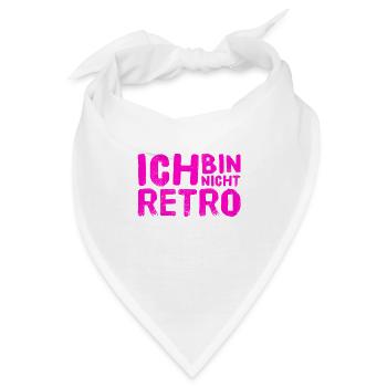 ich bin nicht retro - Bandana - Weiß - Vorne