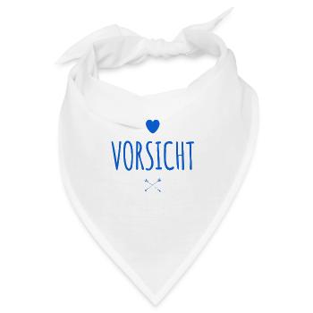 Warnung - Bandana - Weiß - Vorne