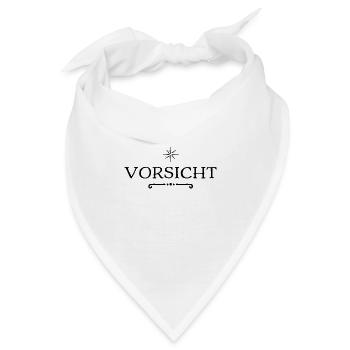 das ist eine Warnung - Bandana - Weiß - Vorne