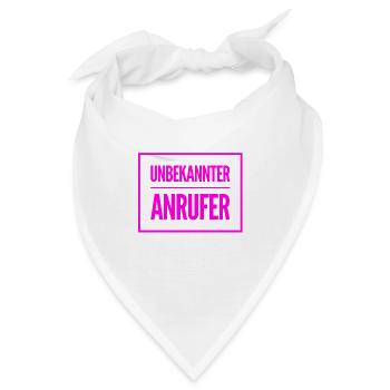 wer da wohl anruft? - Bandana - Weiß - Vorne