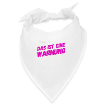 vor dir steht eine Warnung - Bandana - Weiß - Vorne