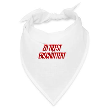 zu tiefst erschüttert - Bandana - Weiß - Vorne