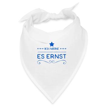 ich meine es ernst - Bandana - Weiß - Vorne