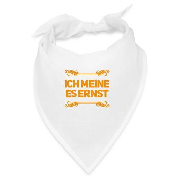 das ist mein ernst - Bandana - Weiß - Vorne