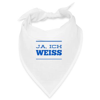 das ist mir schon klar - Bandana - Weiß - Vorne