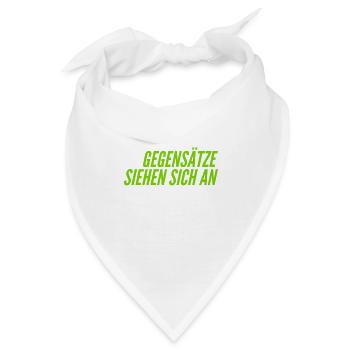 Gegensätze ziehen sich an - Bandana - Weiß - Vorne