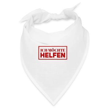 möchtest du Hilfe? - Bandana - Weiß - Vorne