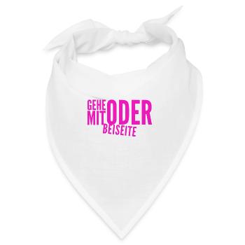 kommst du mit oder nicht? - Bandana - Weiß - Vorne