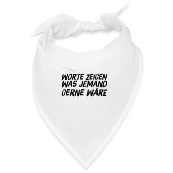 der Wert der Worte - Bandana - Weiß - Vorne